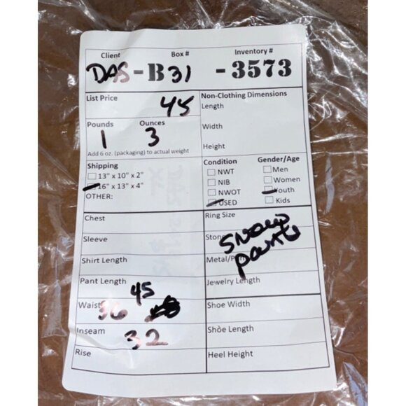 M.I.D. USA Navy Snow Bib Overalls Unisex Adult XL Nylon & Polyester - Picture 5 of 5